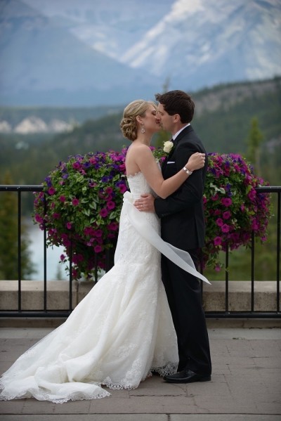 Purple & Gold Wedding at The Fairmont Banff Springs | LFW