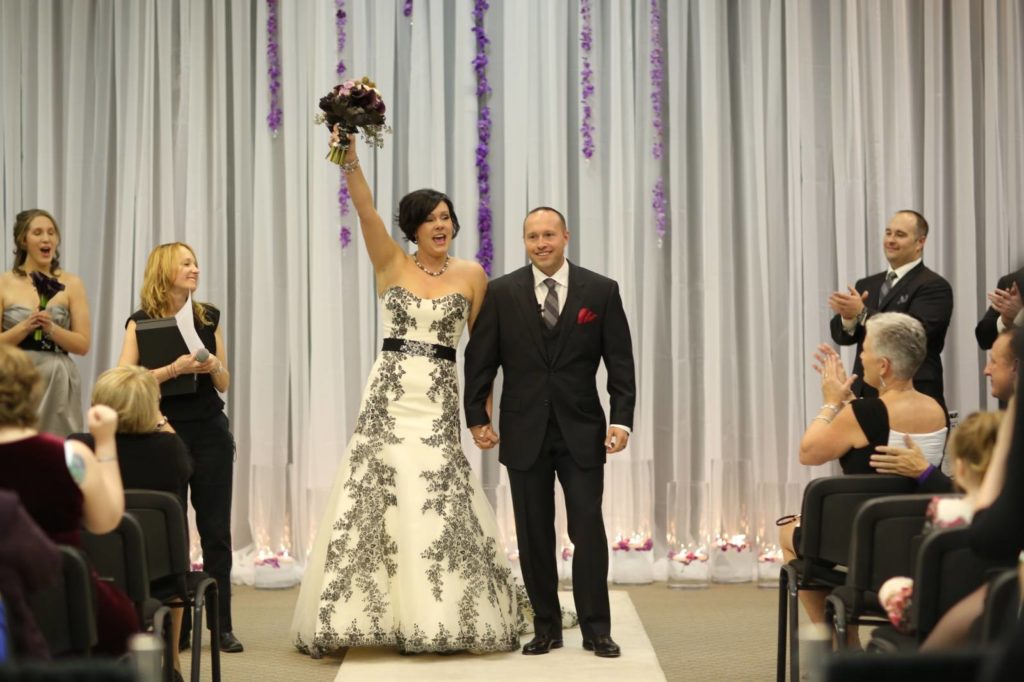 Elegant Purple and Black Wedding | Calgary Wedding