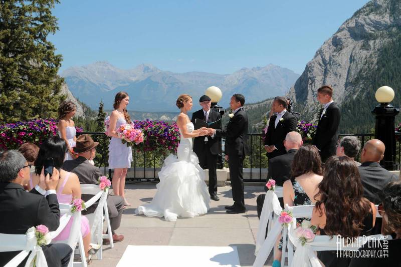 Arlene and Matthew's Pastel Banff Wedding | Banff