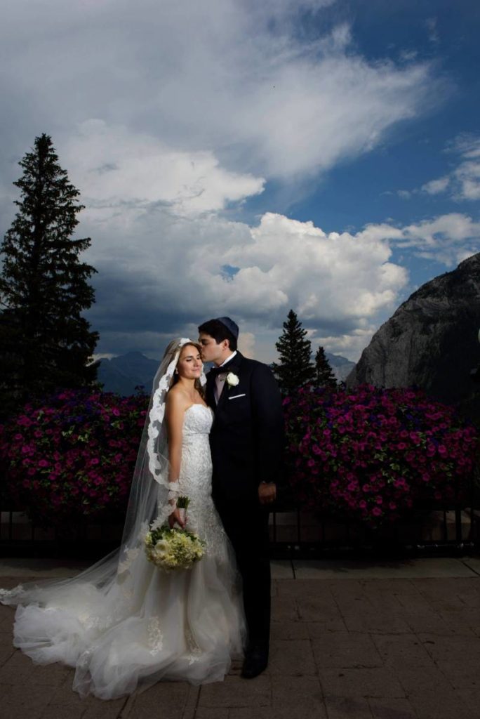 Adrienne and Michael's Blue and Gold Wedding | Banff