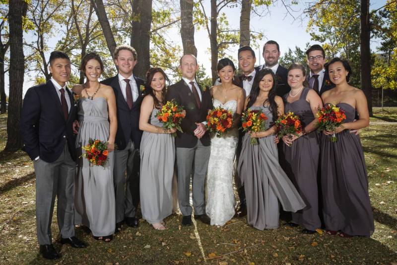 Ted and Fanny's Glamourous Grey and Red Wedding | Calgary